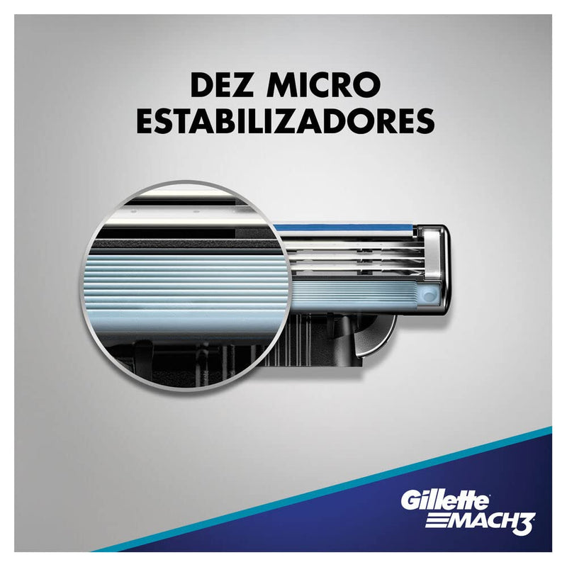 Gillette Aparelho De Barbear Mach3 Acqua-Grip + 2 Cargas