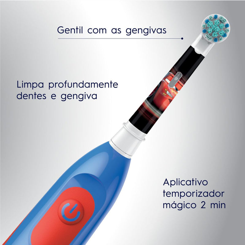 Escova Dental Oral-B Disney Pixar Carros + 2 Pilhas AA