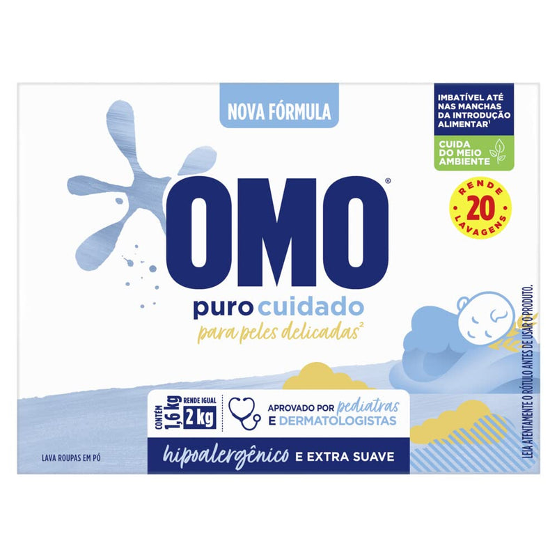 OMO Puro Cuidado - Sabão Em Pó 1.6Kg