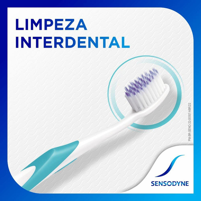 Sensodyne Escova Dental Limpeza Profunda para Dentes Sensíveis, Limpeza Interdental, Extra Macia, 1 unidade