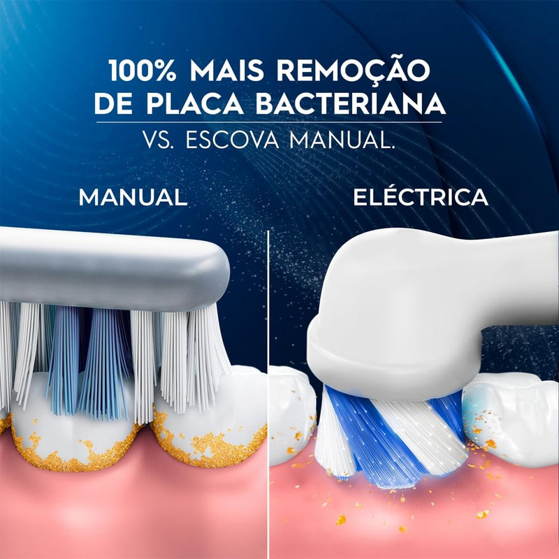 Oral-B Escova Elétrica Oral B Vitality 100+ Refis 3 Unidades, Preto