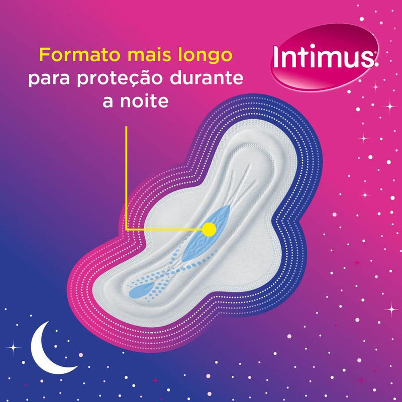 Intimus Gel Absorvente Noturno Suave C/Abas