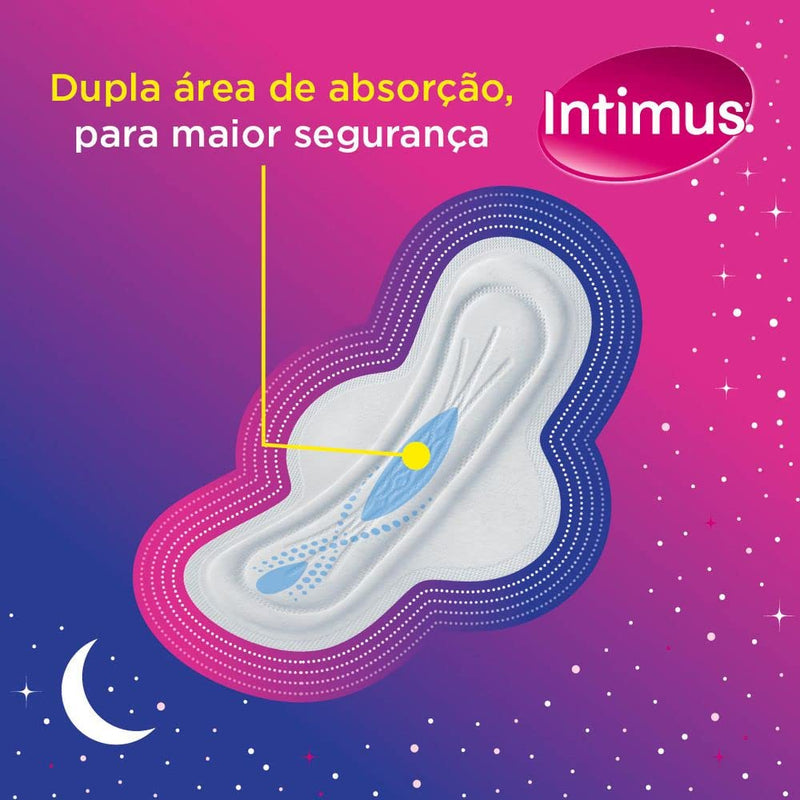 Intimus Gel Absorvente Noturno Suave C/Abas