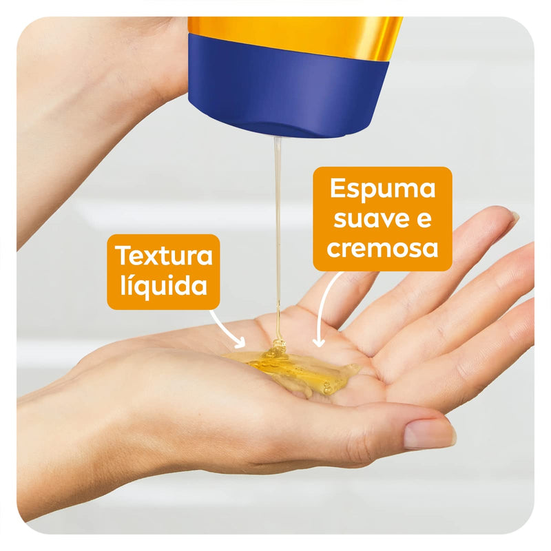 NIVEA Sabonete Líquido Óleo de Banho 200ml - Com 55% de óleos naturais, produz espuma cremosa e proporciona hidratação intensa, maciez e cuidado único com a pele