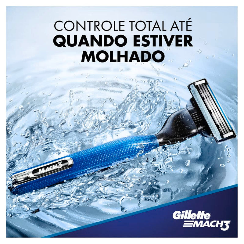 Gillette Aparelho De Barbear Mach3 Acqua-Grip + 2 Cargas