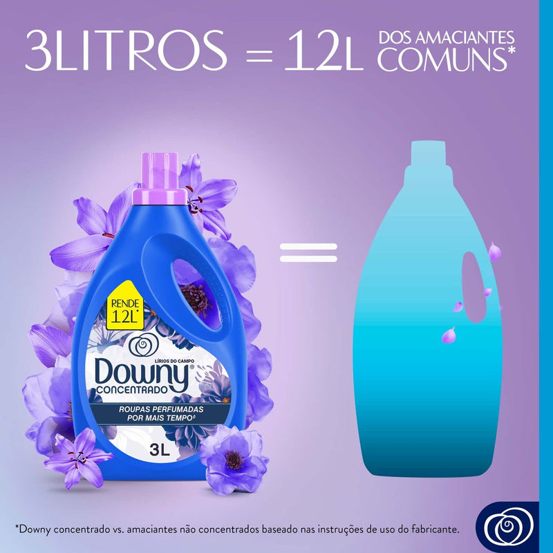 Downy Lírios do Campo - Amaciante Concentrado, 3L