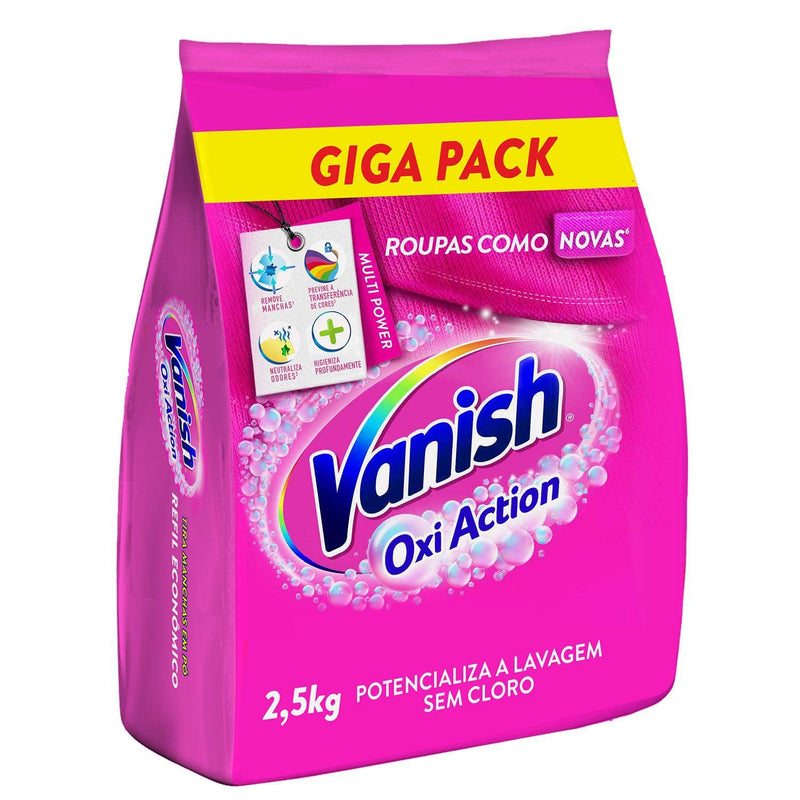 Vanish Tira Manchas Em Pó Multi Power Oxi Action 2 5Kg Refil Econômico Para Roupas Coloridas