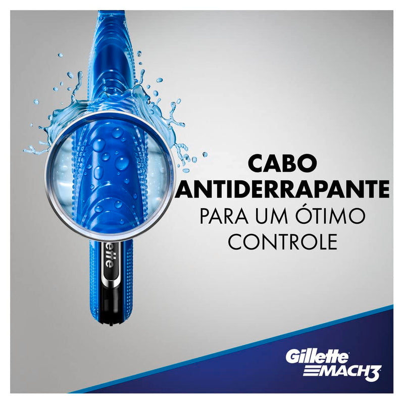 Gillette Aparelho De Barbear Mach3 Acqua-Grip + 2 Cargas