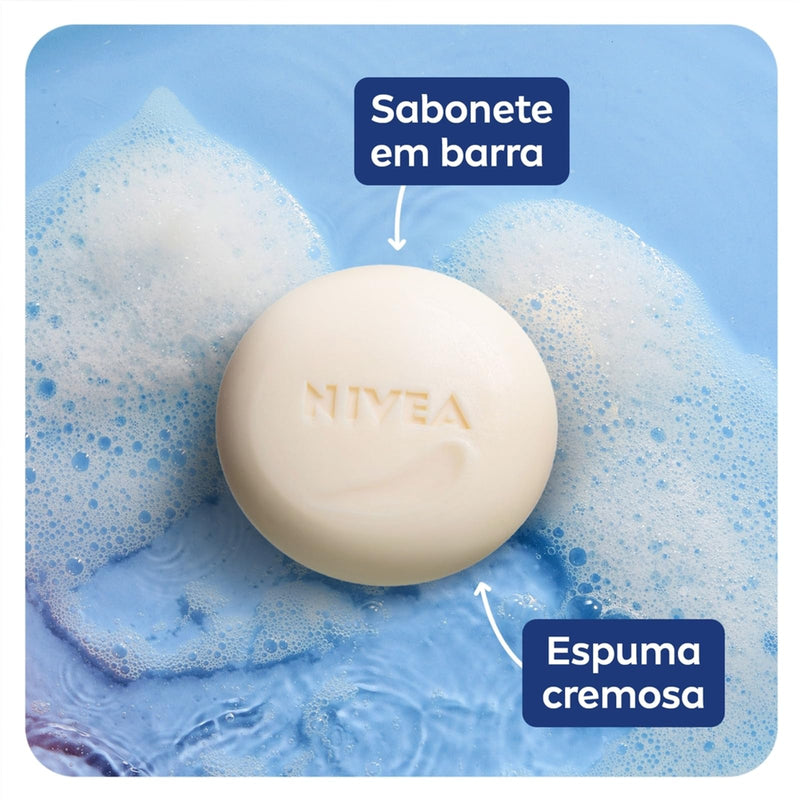 NIVEA Sabonete em Barra Creme Care Promo 6 un. 90g - Limpa e deixa a pele macia mesmo após o banho, com glicerina, fragrância NIVEA Creme e o exclusivo ingrediente Eucerit